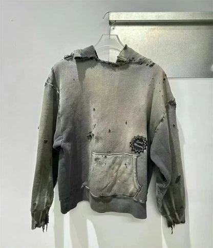 Broken Hole Pullover Hoodie