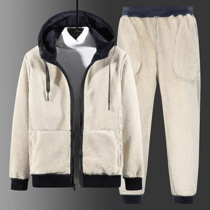 Men's Fleece Jacket Pants Set