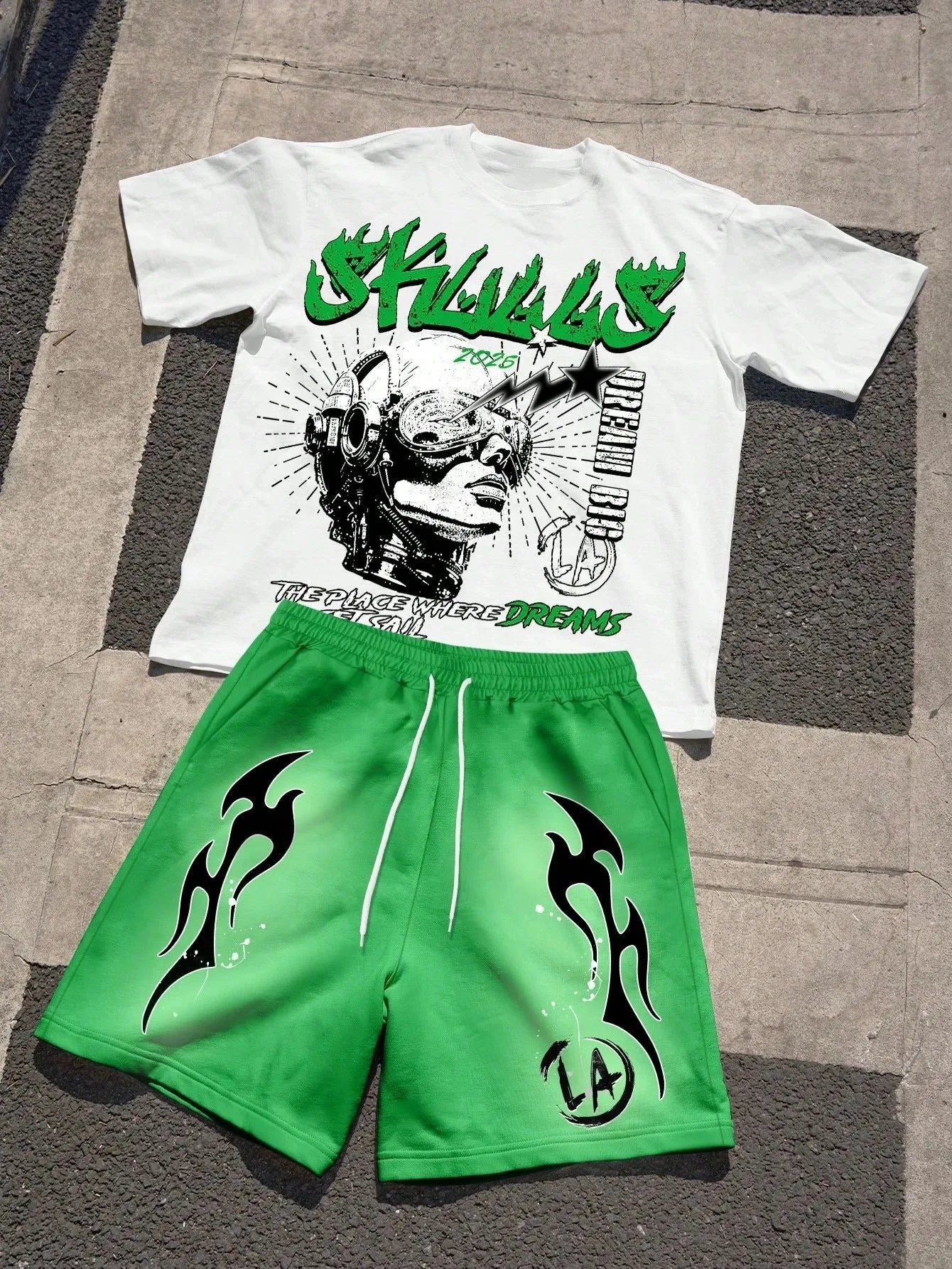 Outdoor Fashion T-Shirt Shorts Set