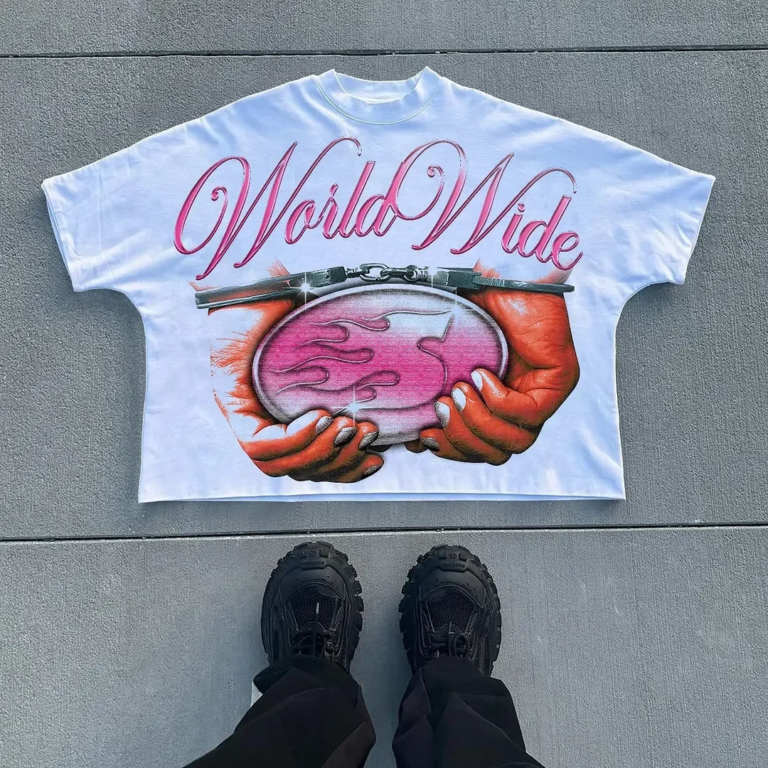 Y2K Retro Graphic Oversized Tee