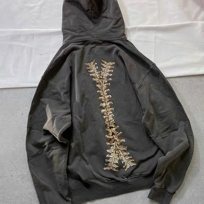 Y2K Skull Zip Hoodie