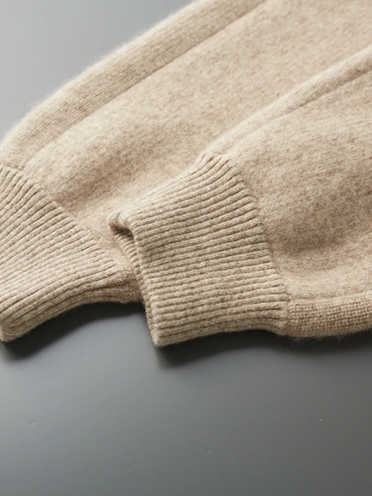 Cashmere Men Hooded Cardigan Set