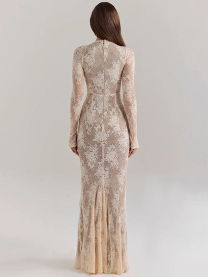 Lace Bodycon Maxi Dress