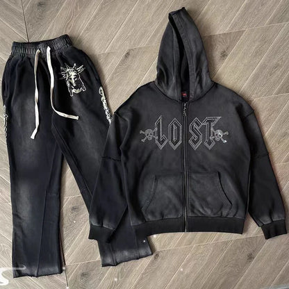 Skull Hoodie Set