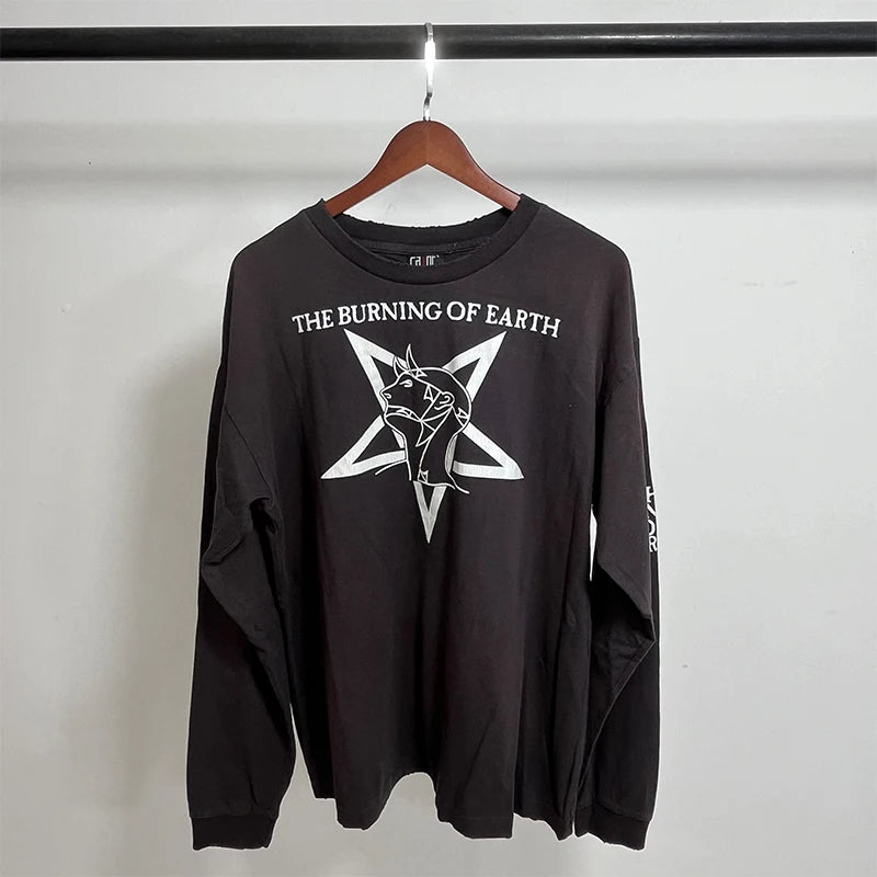 Vintage Casual Long Sleeve Tee