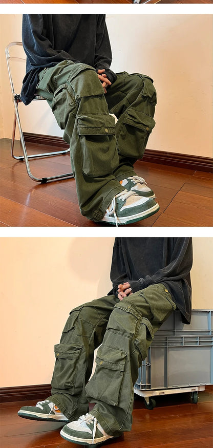 Hip-Hop Casual Cargo Trousers