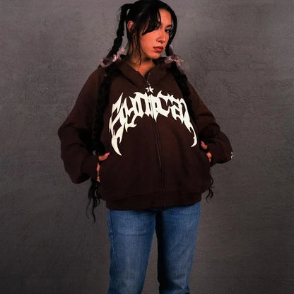 Y2K Zip Unisex Hoodie