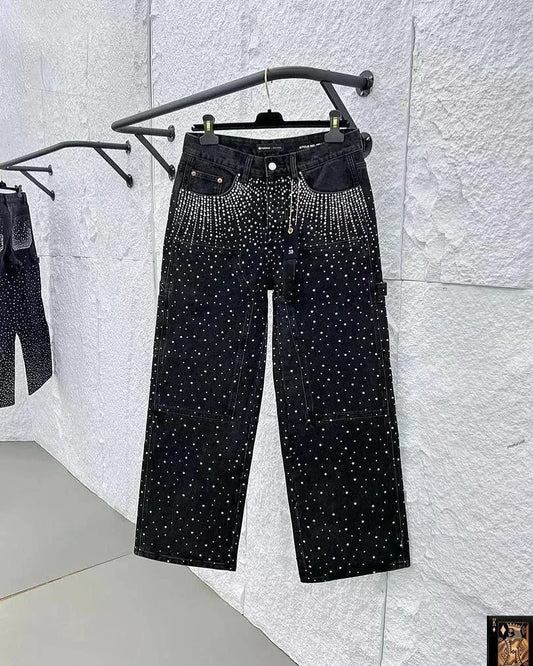Y2K Glitter Baggy Jeans
