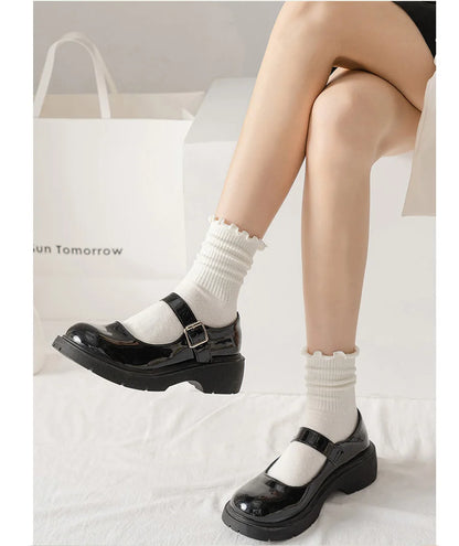 Ruffle Cotton Socks
