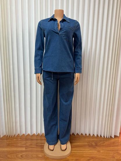 Two-Piece Denim Set