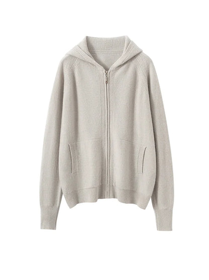 Cashmere Hooded Cardigan Set