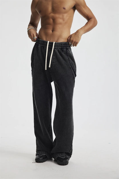 Retro Distressed Washed Sweatpants