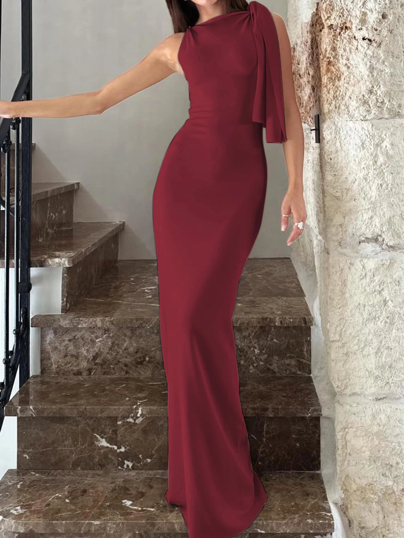 Y2K Bodycon Maxi Dress