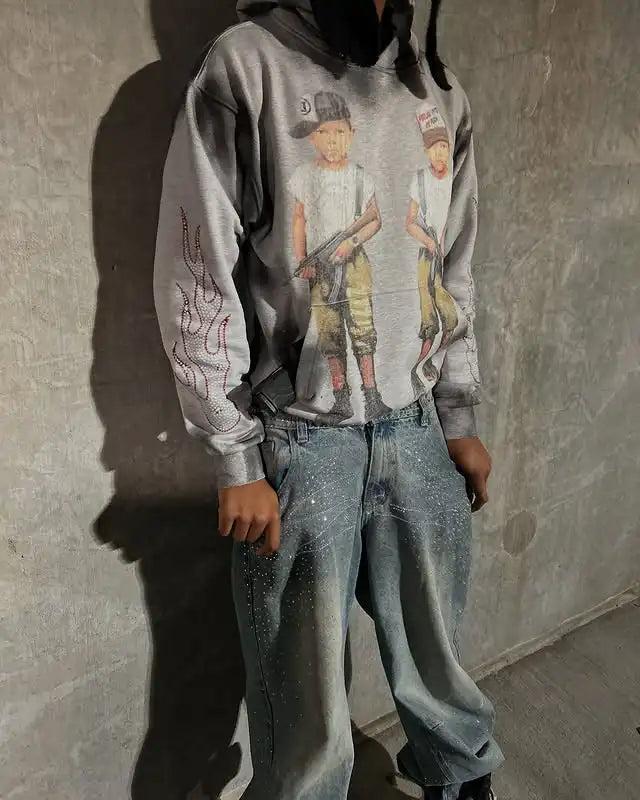 Vintage Bold Graphic Hoodie