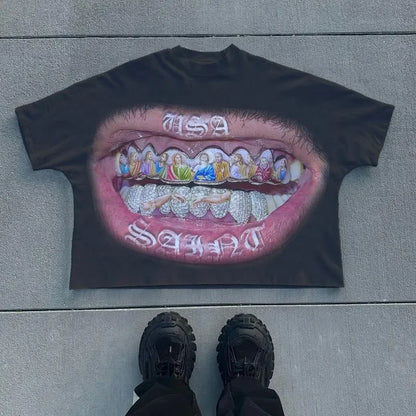 Vintage Cropped Graphic T-Shirt