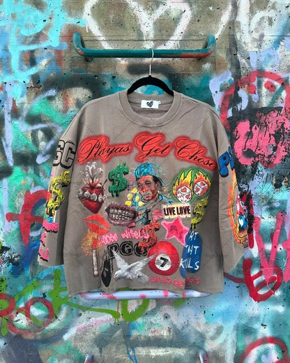 Y2K Punk Rock Printed Tee