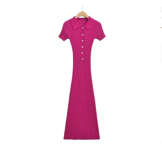 Knitted Mermaid Ruffle Dress