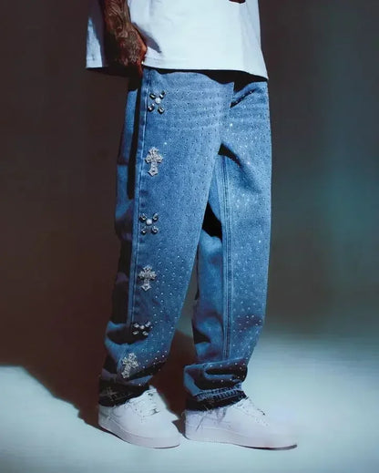 Sequin Rhinestone Jeans