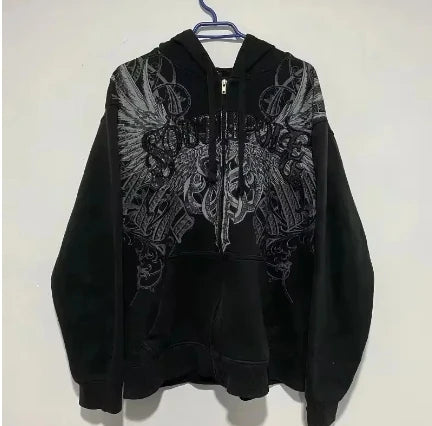 Y2K Retro Zipper Hoodie