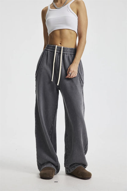 Retro Distressed Washed Sweatpants