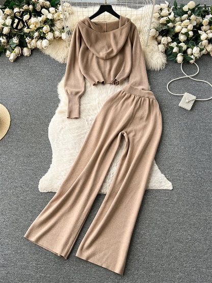 Casual Zipper Two-Piece Set
