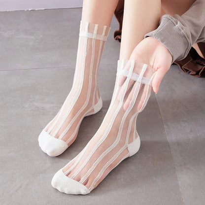 Women Striped Summer Socks