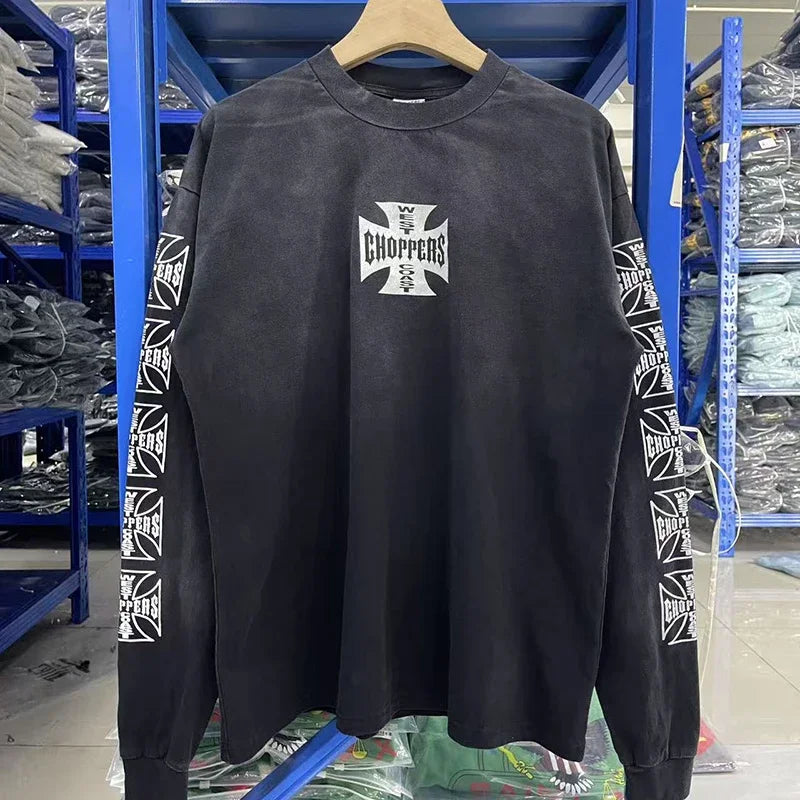 Cross Logo Choppers Long Sleeve T-Shirt