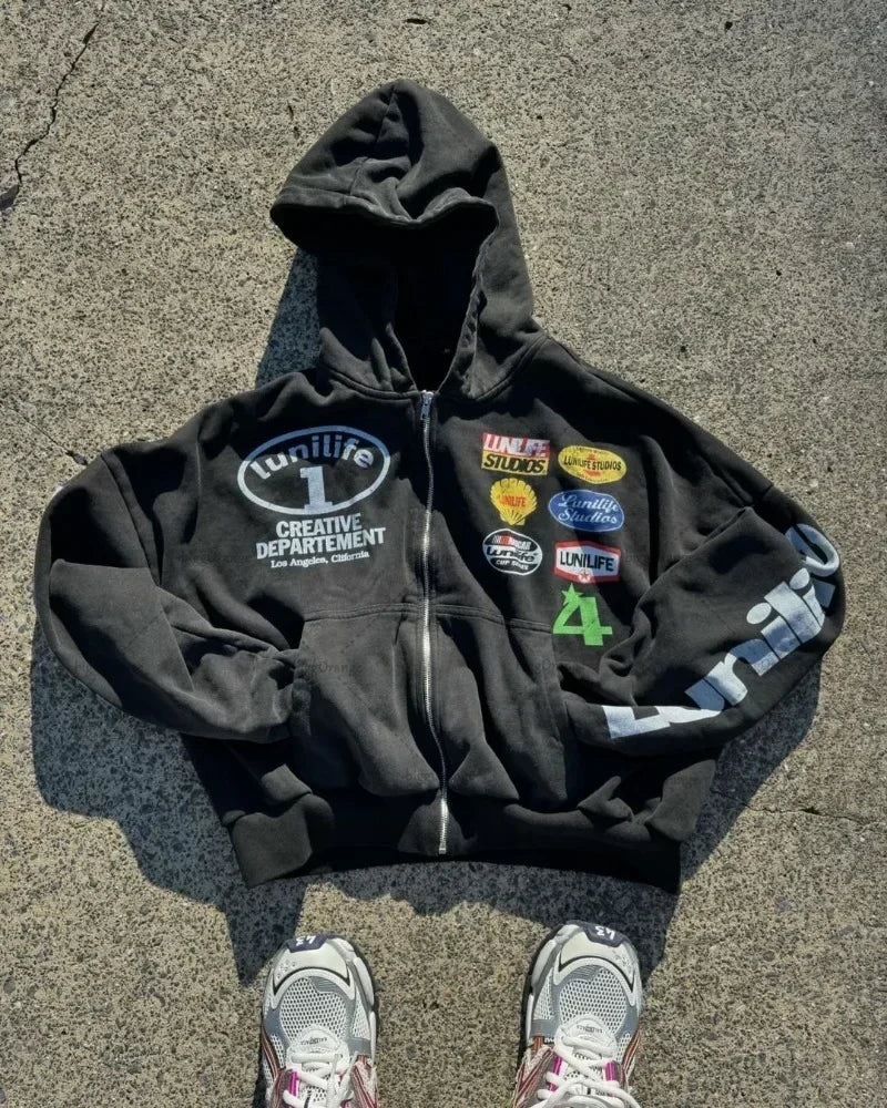 Y2K Zip Up Hoodie