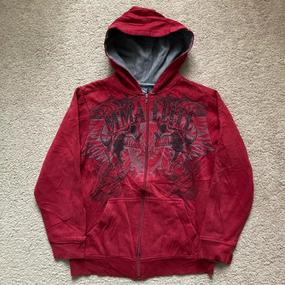 Vintage Hip Hop Zip Hoodie