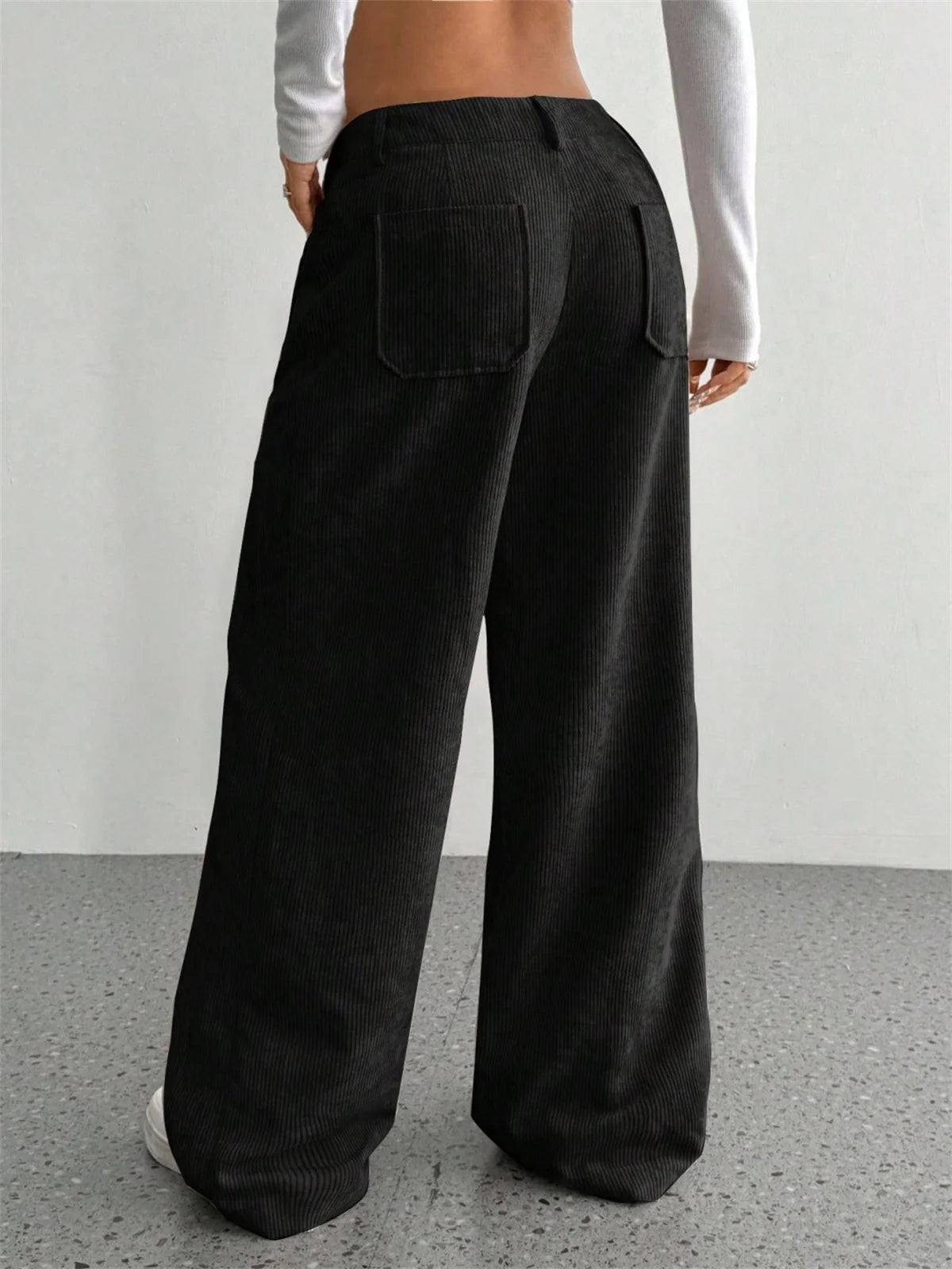 Retro Corduroy Wide-Leg Pants