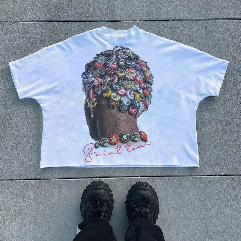 Vintage Cropped Graphic T-Shirt