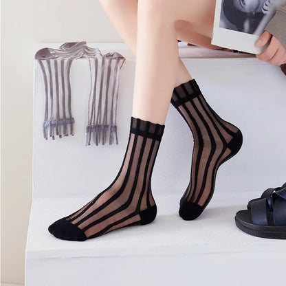 Women Striped Summer Socks