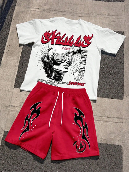 Outdoor Fashion T-Shirt Shorts Set
