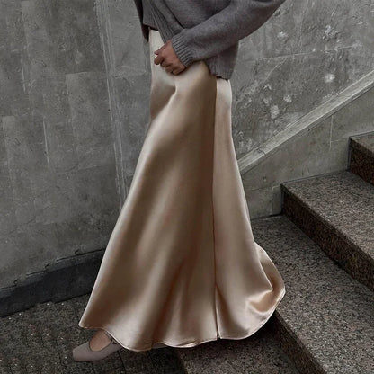 Shinny A-Line ruffle Maxi Dress