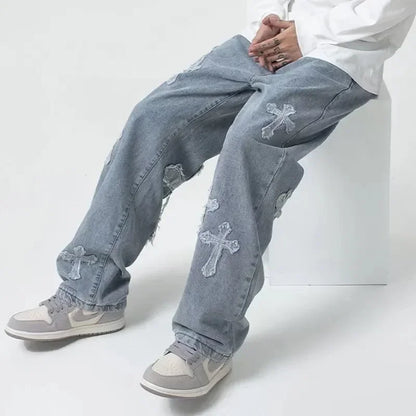 Y2K Streetwear Denim Trousers