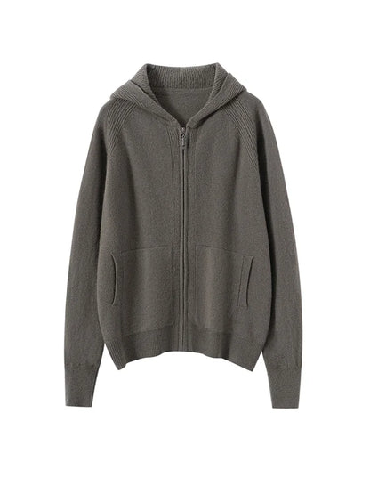 Cashmere Hooded Cardigan Set