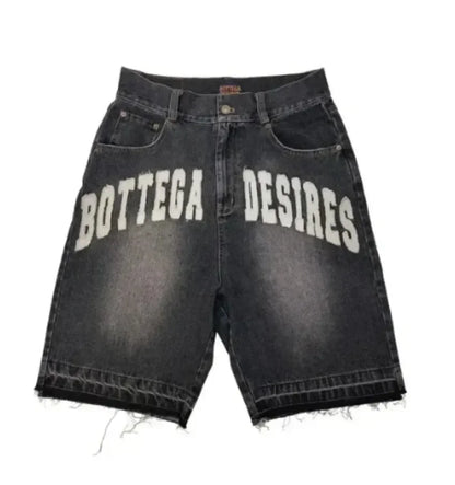 Skeleton Denim Shorts