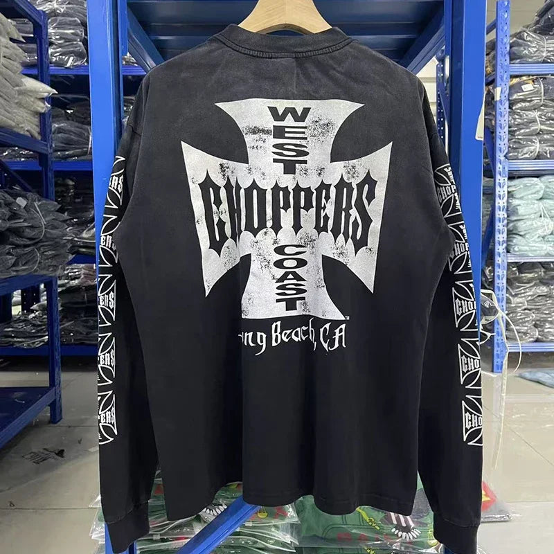 Cross Logo Choppers Long Sleeve T-Shirt