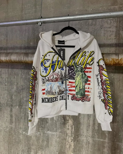 Retro Zipper Hoodie
