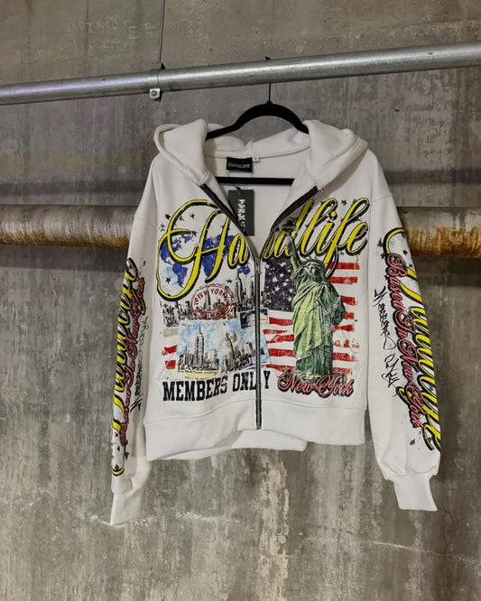 Retro Zipper Hoodie