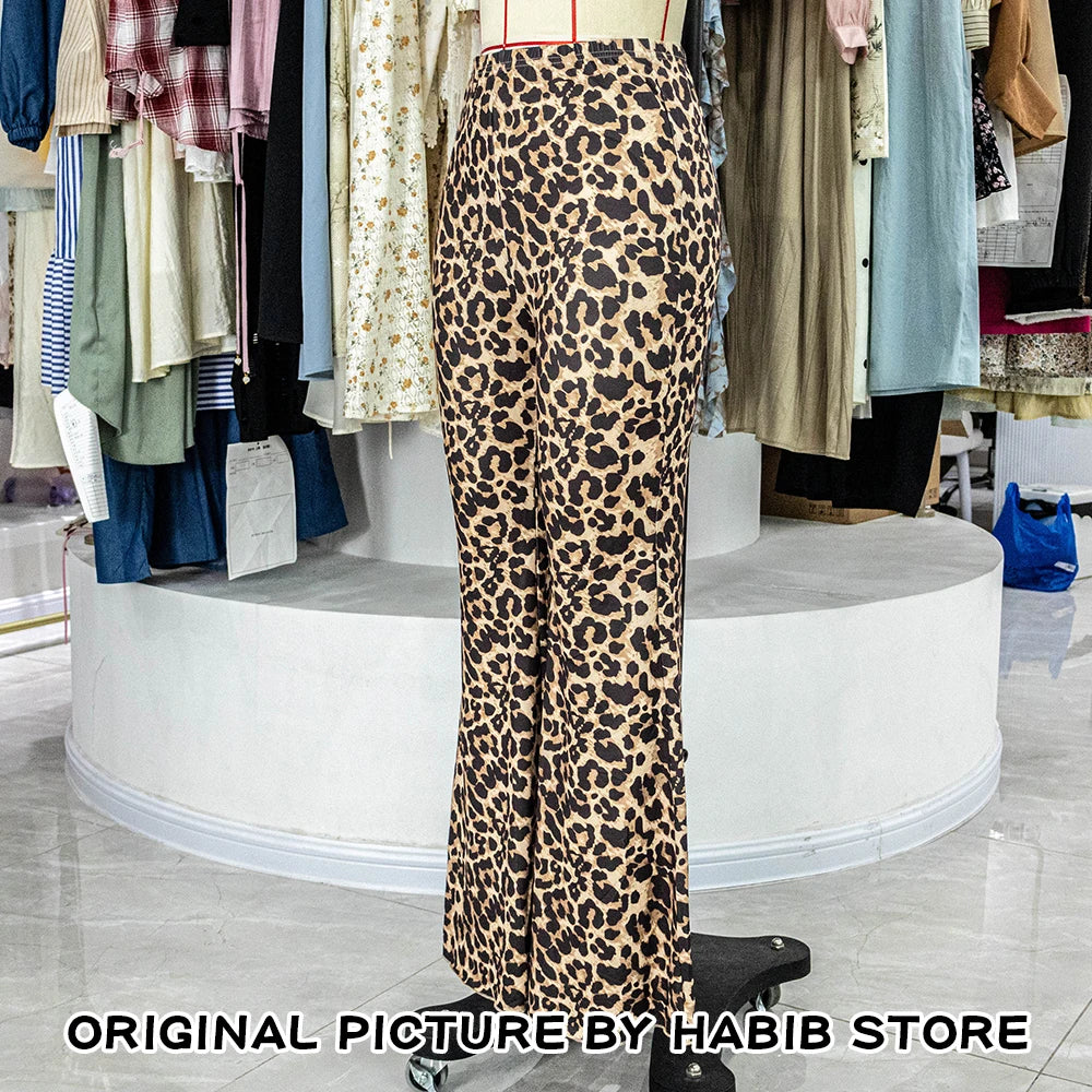 Leopard Flare Trousers
