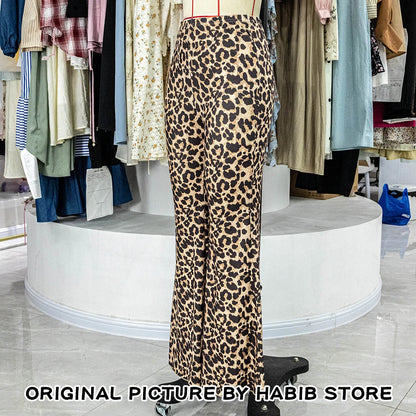 Leopard Flare Trousers