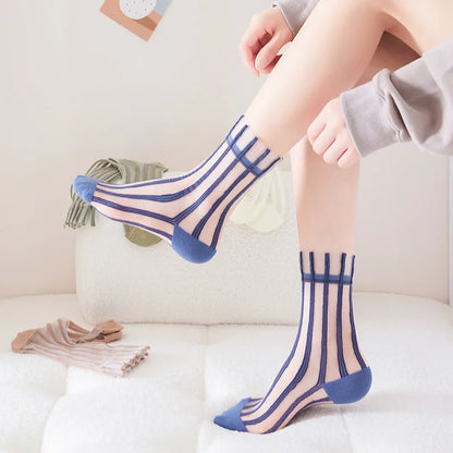 Women Striped Summer Socks