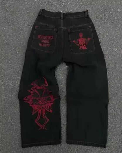 Y2K Rhinestone Sequin Jeans