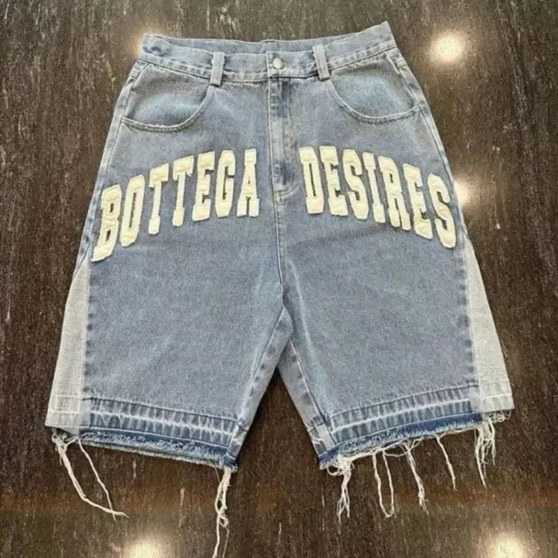 Skeleton Denim Shorts