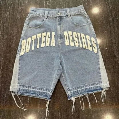 Skeleton Denim Shorts