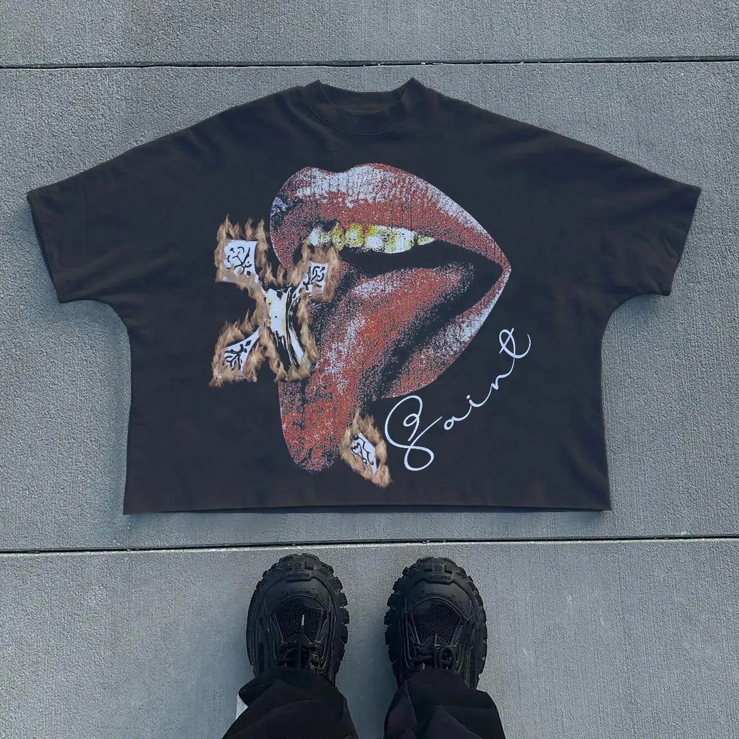 Vintage Cropped Graphic T-Shirt
