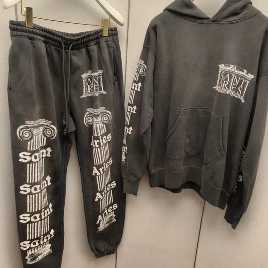 Saint Slogan Hoodies Set