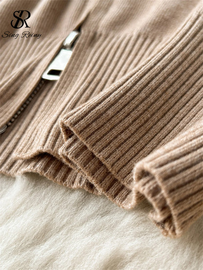 Casual Zipper Two-Piece Set