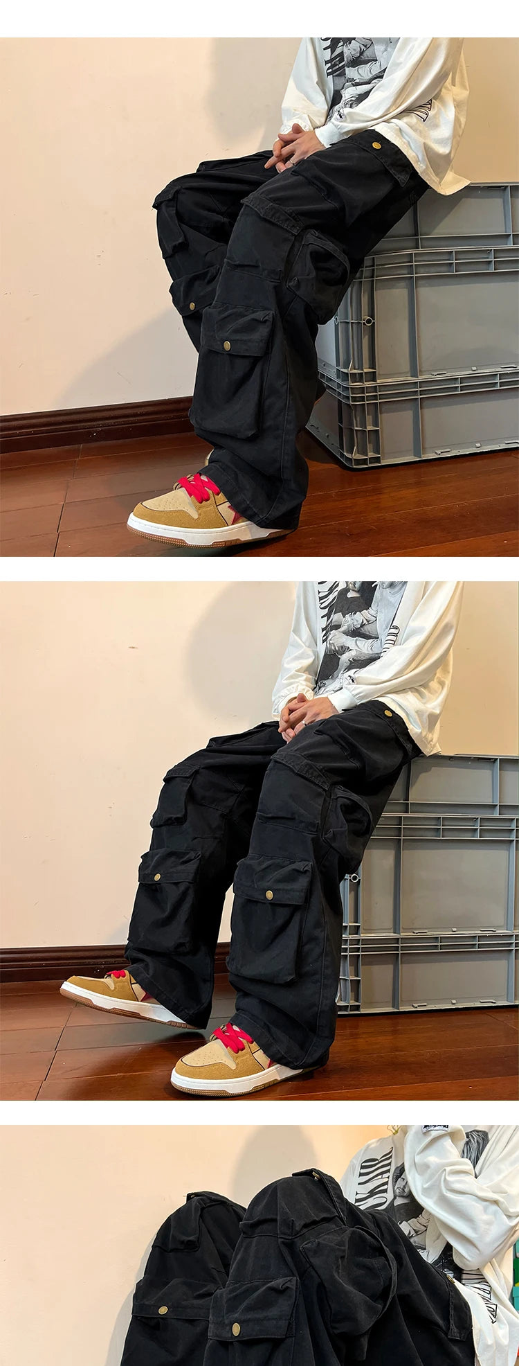 Hip-Hop Casual Cargo Trousers